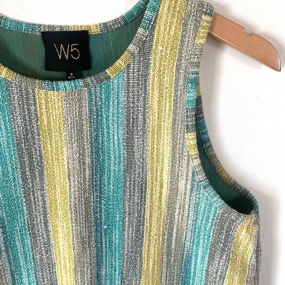 (BN49) Anthropologie W5 sleeveless multicolored tasseled hem top, Size small - Picture 6 of 8
